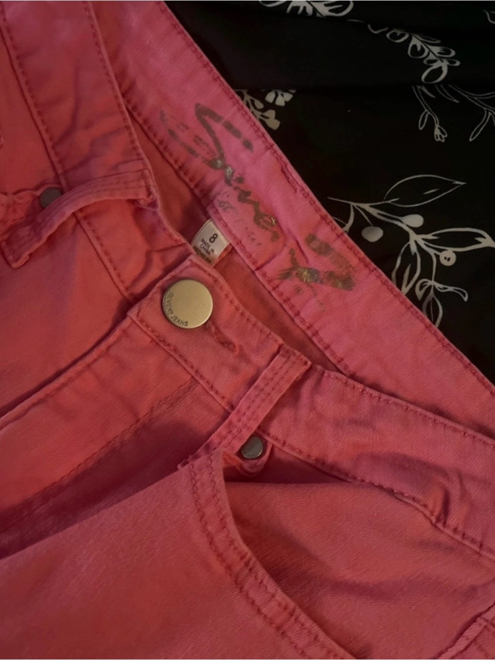 Pink Women's Seven7 Jeans - Size 8